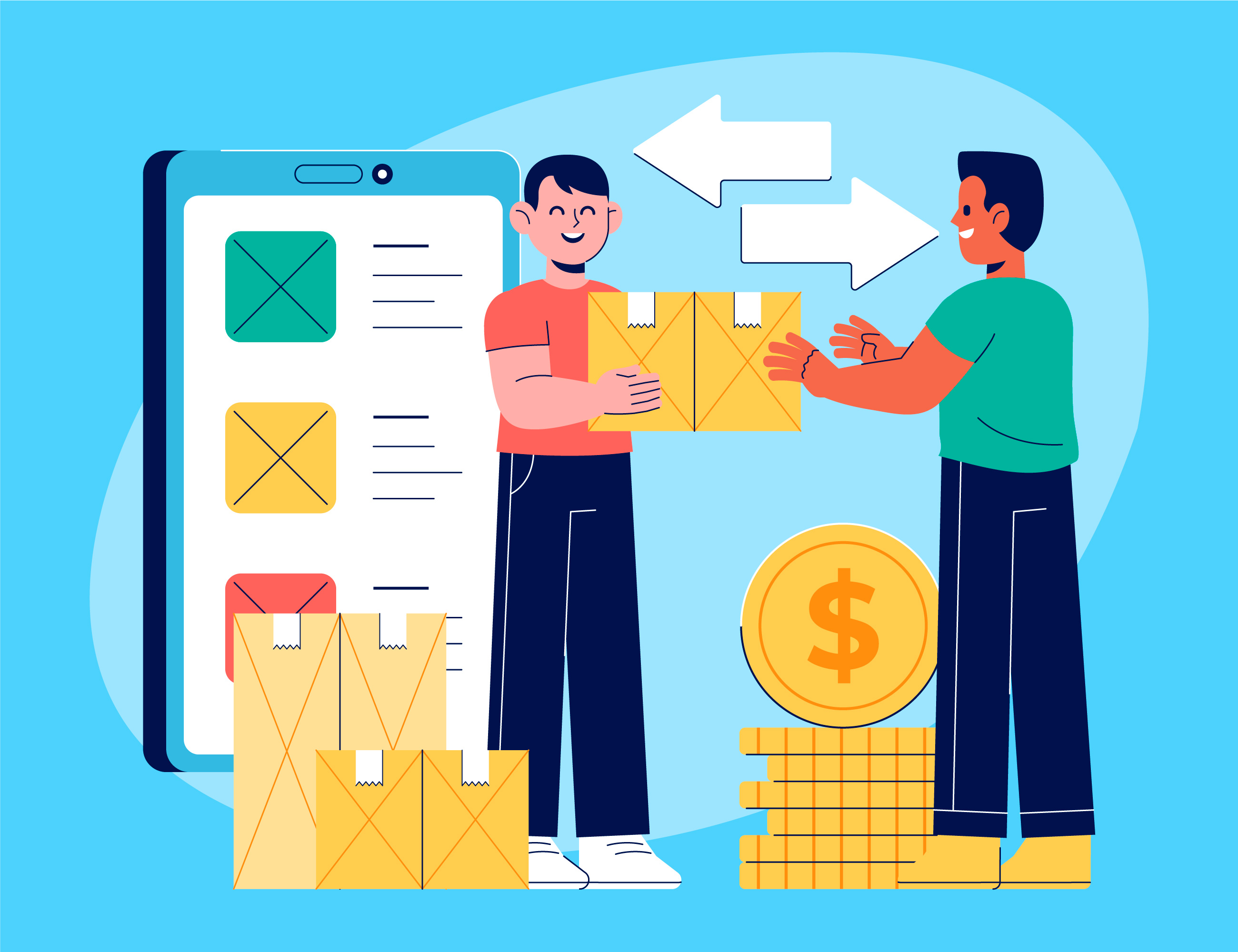 Cloud hosting illustration